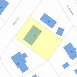 254 Wiswall Rd, Newton MA 02459-3544 plot plan