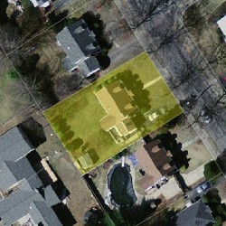 181 Christina St, Newton MA  02461-1915 aerial view