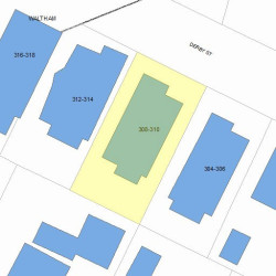 310 Derby St, Newton MA 02465-1008 plot plan