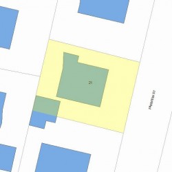 21 Fairview St, Newton MA  02458-2208 plot plan