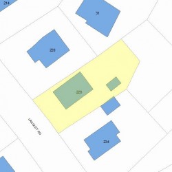 228 Langley Rd, Newton MA 02459-2325 plot plan