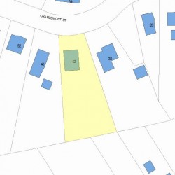 42 Charlemont St, Newton MA  02461-1908 plot plan