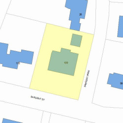 109 Sargent St, Newton MA 02458-2337 plot plan