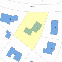 10 Fox Ln, Newton MA 02459-3024 plot plan