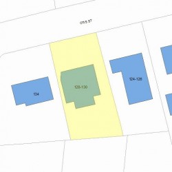 130 Otis St, Newton MA 02460-1846 plot plan