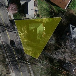 106 Waverley Ave, Newton MA  02458-2401 aerial view