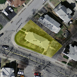 60 Lothrop St, Newton MA 02460-1420 aerial view