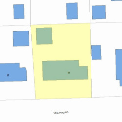 11 Vineyard Rd, Newton MA 02459-1003 plot plan