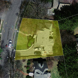 32 Devonshire Rd, Newton MA 02468-2212 aerial view