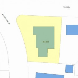 350 Ward St, Newton MA  02459-1216 plot plan