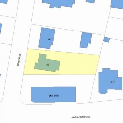 96 Walker St, Newton MA 02460-1531 plot plan