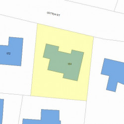 164 Cotton St, Newton MA 02458-2641 plot plan