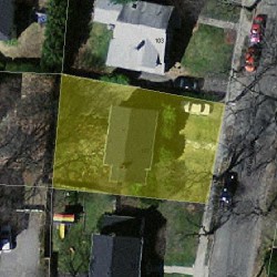 107 Beaumont Ave, Newton MA 02460-2315 aerial view