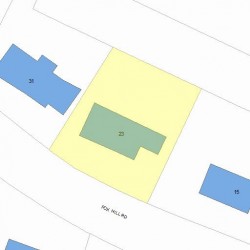 23 Fox Hill Rd, Newton MA  02459-3026 plot plan