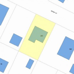 200 Derby St, Newton MA 02465-1527 plot plan