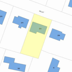 264 Mill St, Newton MA 02460-2436 plot plan