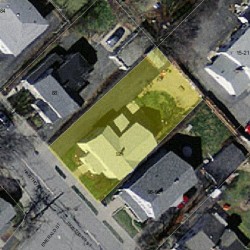 92 Hawthorn St, Newton MA 02458-1236 aerial view