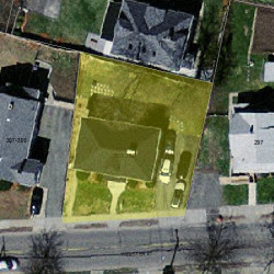 305 Webster St, Newton MA  02466-2105 aerial view