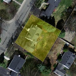 92 Sheridan St, Newton MA 02465-1056 aerial view