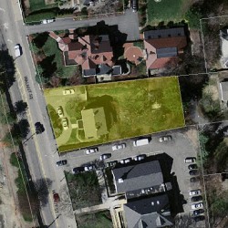 424 Walnut St, Newton MA  02460-2205 aerial view