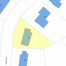 86 Drumlin Rd, Newton MA 02459-2807 plot plan