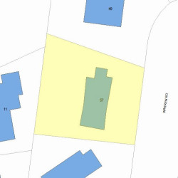 57 Warren Rd, Newton MA 02468-1222 plot plan