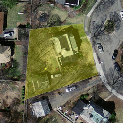 34 Morton Rd, Newton MA  02459-1044 aerial view