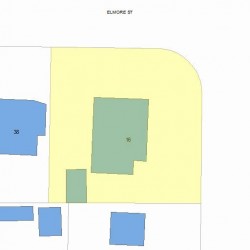 16 Elmore St, Newton MA  02459-1119 plot plan
