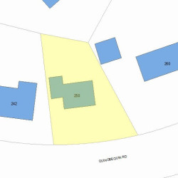 250 Quinobequin Rd, Newton MA 02468-1817 plot plan