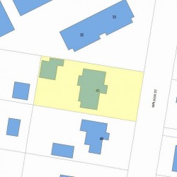 43 Walker St, Newton MA 02460-1519 plot plan