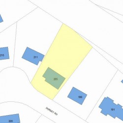 205 Dorset Rd, Newton MA 02468-1451 plot plan