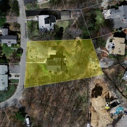 56 Rockland Pl, Newton MA  02464-1234 aerial view