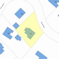 165 Collins Rd, Newton MA 02468-2237 plot plan