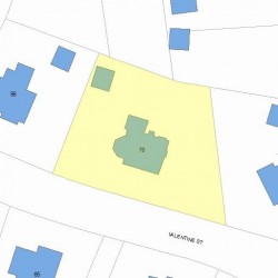 70 Valentine St, Newton MA  02465-3020 plot plan