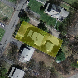 54 Oakland Ave, Newton MA 02466-1728 aerial view