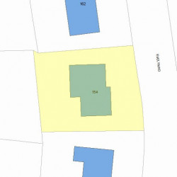 154 Evelyn Rd, Newton MA 02468-1042 plot plan