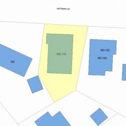 168 Warren St, Newton MA 02459-2065 plot plan