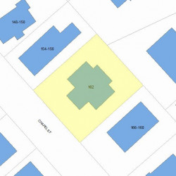 162 Chapel St, Newton MA 02458-1308 plot plan