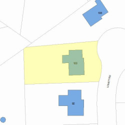 100 Lovett Rd, Newton MA  02459-3106 plot plan