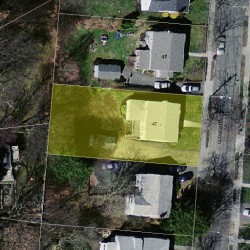 47 Cloverdale Rd, Newton MA 02461-1810 aerial view
