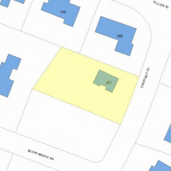 421 Chestnut St, Newton MA 02468-1005 plot plan