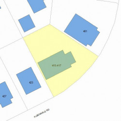 415 Albemarle Rd, Newton MA 02460-1357 plot plan