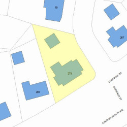 279 Commonwealth Ave, Newton MA  02459 plot plan