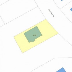 1159 Chestnut St, Newton MA 02464-1308 plot plan