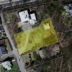 12 Rockland Pl, Newton MA  02464-1215 aerial view