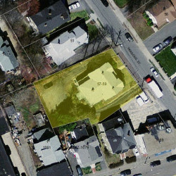 59 Parsons St, Newton MA  02465-2137 aerial view