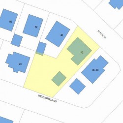 42 Eliot Ave, Newton MA 02465-1711 plot plan