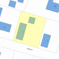 11 Cherry Pl, Newton MA  02465-1505 plot plan
