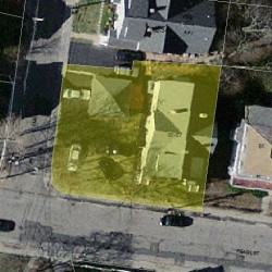 67 Pearl St, Newton MA  02458-1609 aerial view