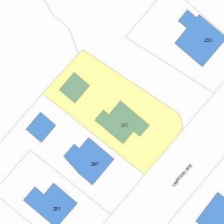 243 Linwood Ave, Newton MA 02460-1439 plot plan